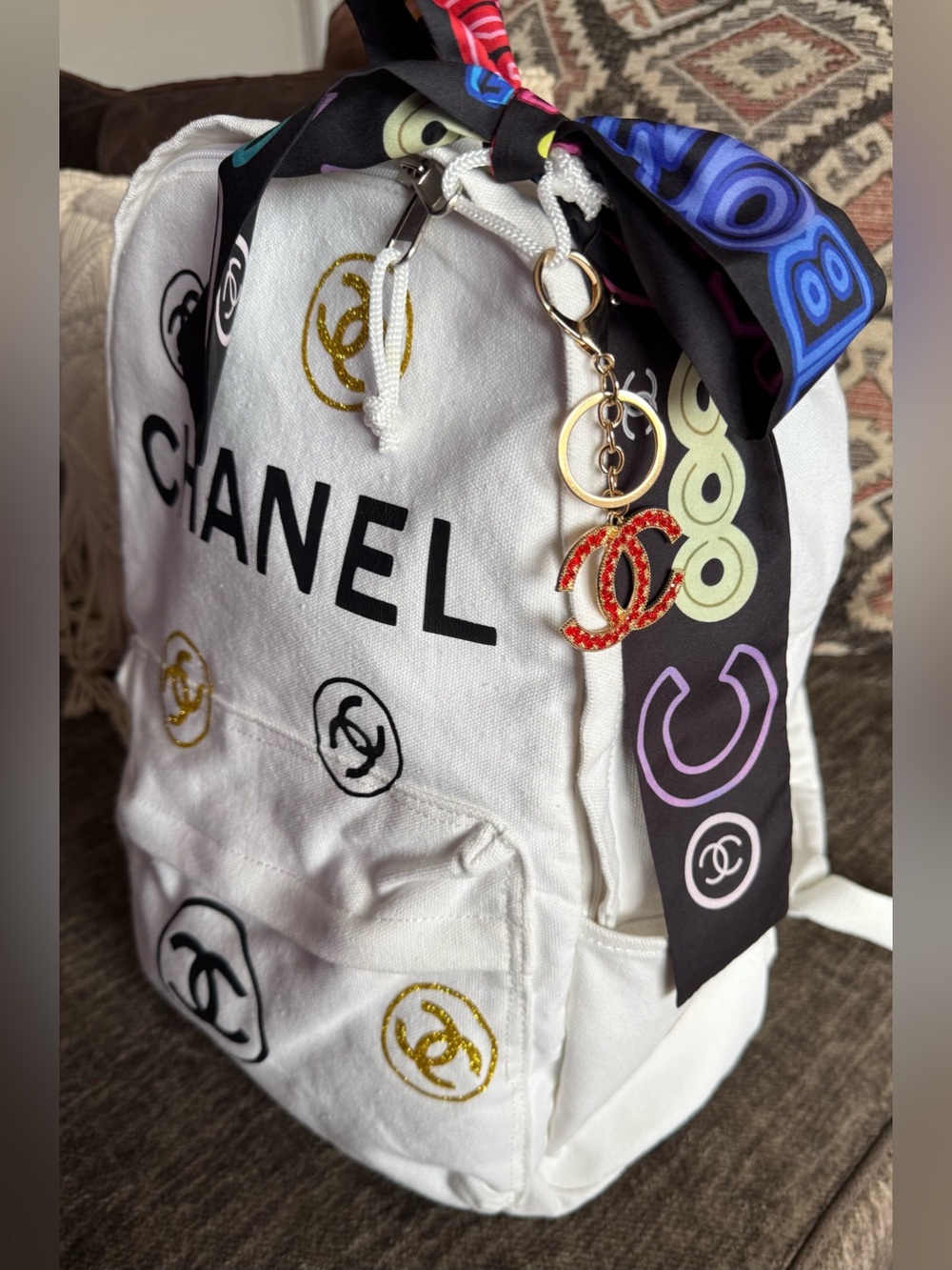 BNWT‼️FASHION XL DENIM CANVAS BACKPACK🫧🫧🫧